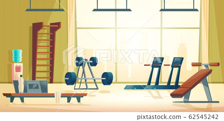 City sport club gym interior cartoon City sport club gym interior cartoon 62545242