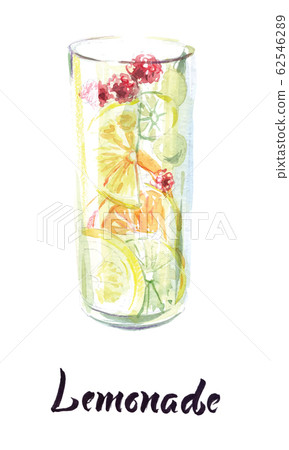 Illustration of glass of lemonade Illustration of glass of lemonade 62546289