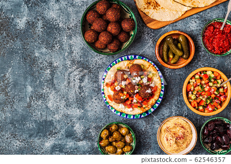 Falafel - traditional dish of Israeli and Middle Falafel - traditional dish of Israeli and Middle 62546357
