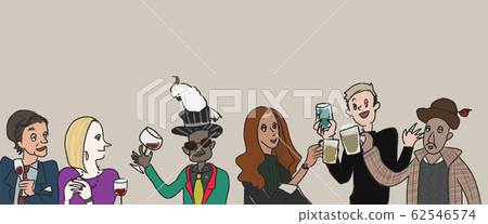 Toast with alcohol. Copy space available Toast with alcohol. Copy space available 62546574