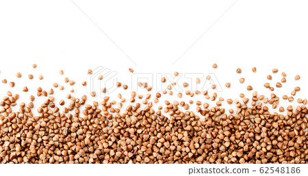 Buckwheat scattered background, space for text Buckwheat scattered background, space for text 62548186