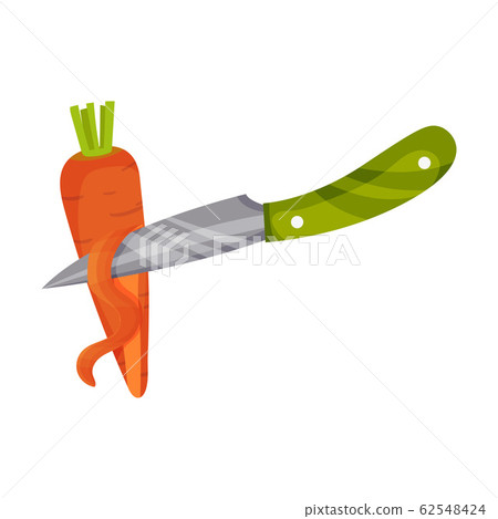 Process of Peeling Carrot with Knife Vector Illustration Process of Peeling Carrot with Knife Vector Illustration 62548424