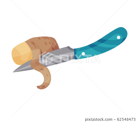 Process of Peeling Potato with Knife Vector Illustration Process of Peeling Potato with Knife Vector Illustration 62548473