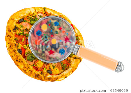 Pizza with germs, microbes or viruses-插圖素材 [62549039] - PIXTA圖庫