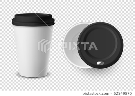 Vector 3d Realistic Disposable Opened and Closed with Lid Paper, Plastic Coffee Cup for Drinks Icon Set Closeup Isolated on Transparent Background. Design Template, Mockup. Top and Front View Vector 3d Realistic Disposable Opened and Closed with Lid Paper, Plastic Coffee Cup for Drinks Icon Set Closeup Isolated on Transparent Background. Design Template, Mockup. Top and Front View 62549870