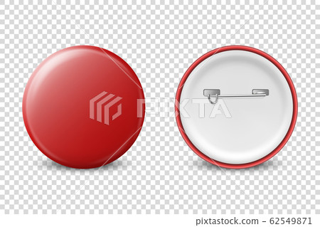 Vector 3d Realistic Red Metal, Plastic Blank Button Badge Icon Set Isolated on Transparent Background. Front and Back Side View. Template for Branding Identity, Logo, Presentations. Mock-up Vector 3d Realistic Red Metal, Plastic Blank Button Badge Icon Set Isolated on Transparent Background. Front and Back Side View. Template for Branding Identity, Logo, Presentations. Mock-up 62549871