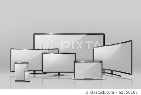 different screens - notebook, smartphone, TV. 62550168