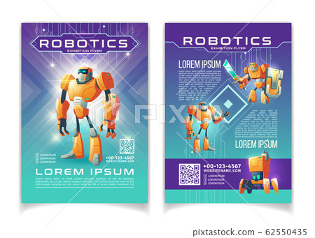 Robotics exhibition advertising flyer pages 62550435