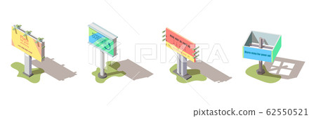 Outdoor advertising billboards isometric Outdoor advertising billboards isometric 62550521