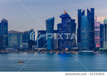 Doha at night. Qatar Doha at night. Qatar 62550858