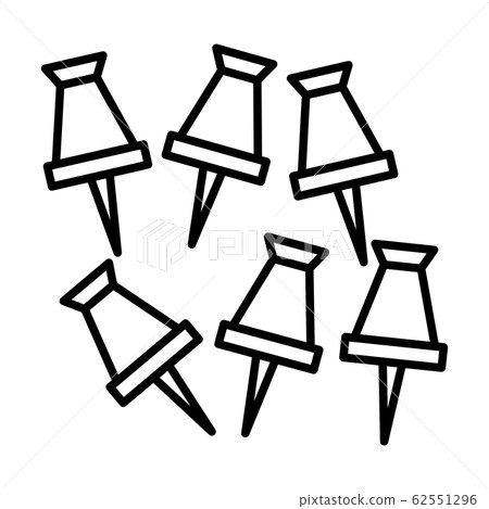 Vector simple icon of pins. Modern concept design. Vector simple icon of pins. Modern concept design. 62551296