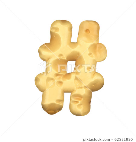 Swiss Cheese Letter - 3D render 62551950