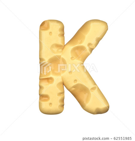 Swiss Cheese Letter - 3D render 62551985