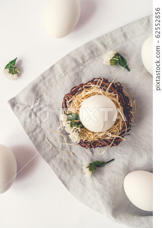 Light Easter background with Easter eggs. 62552856