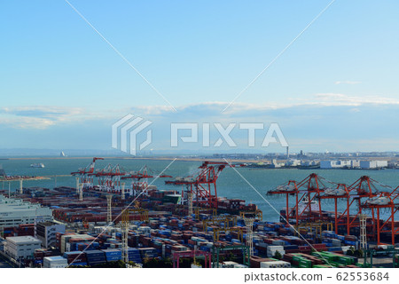 Scenery of Tokyo Container Port from the observatory Scenery of Tokyo Container Port from the observatory 62553684