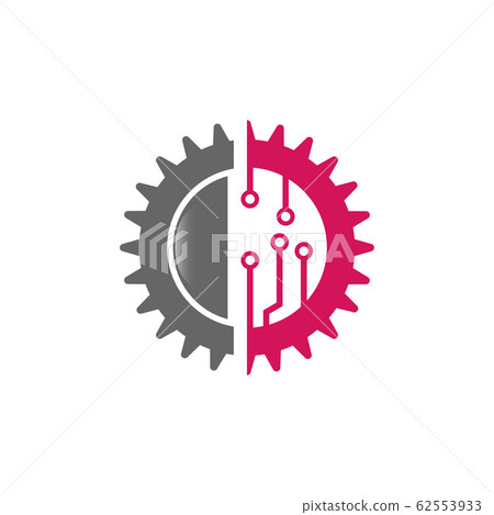 Industrial modern technology logo design vector 62553933
