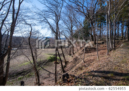 八形城遺址 登悟天幕張 本田三和 八形城公園 冬季風光 照片素材 圖片 圖庫