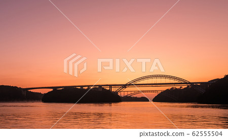 Dawn of Saikai Bridge 62555504