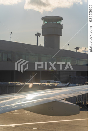 Runway and Airplane 62555693