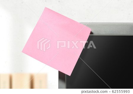 Sticky notes pasted on PC Sticky notes pasted on PC 62555993