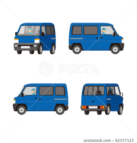 Car, delivery, one box, light car, illustration, set Car, delivery, one box, light car, illustration, set 62557123