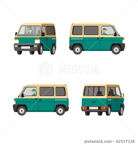 汽車、快遞、輕型貨車、快遞貨車、一箱、運輸、送貨、運輸、插圖、套裝 62557126
