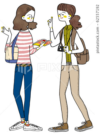 Travel guide female friend 62557192