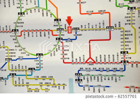 Ryogoku Station ticket fare table 62557701