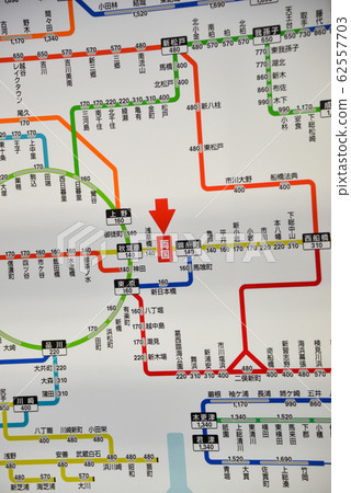 Ryogoku Station ticket fare table 62557703
