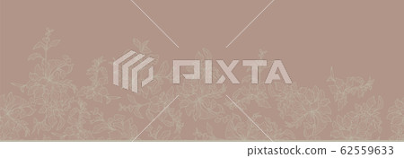 Elegant white outlined leaves repeatable border design Elegant white outlined leaves repeatable border design 62559633