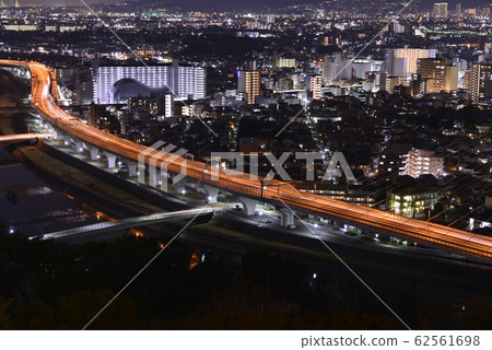 [Ikeda City, Osaka Prefecture] Night view of Hokusetsu seen from Mt. 62561698