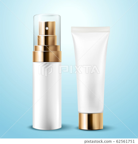 Pearl white cosmetic bottle 62561751