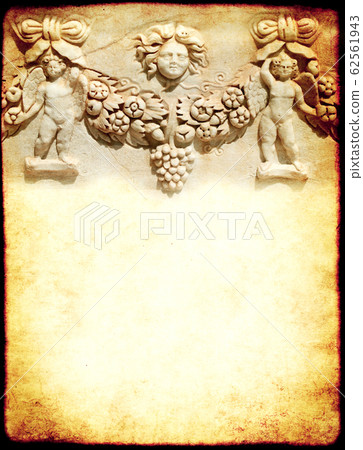 Grunge background with paper texture and cupid 62561943