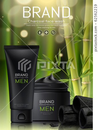 Charcoal men face wash ads 62562219