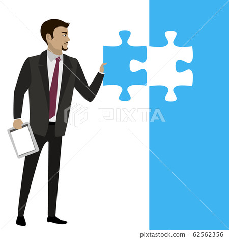 Business concept with piece of the puzzle. 62562356