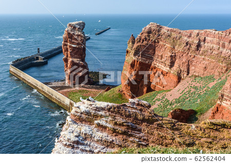Famous Rock Lange Anna (Tall Anna) at the German Offshore Island Helgoland, Germany 62562404