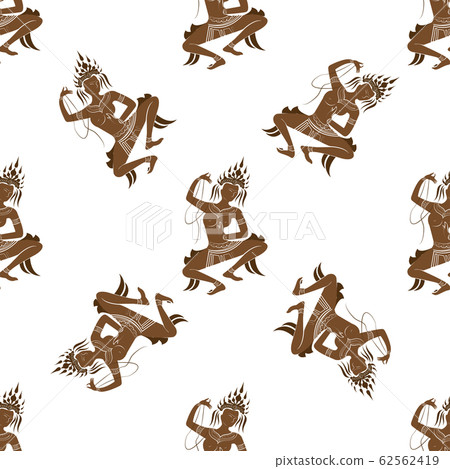 Apsara dancer seamless pattern 62562419