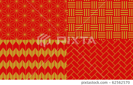 Japanese pattern hemp leaf, mizashiri, yagasuri, higaki 62562570