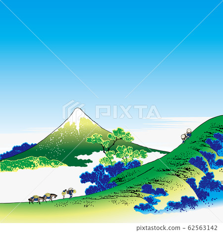 Katsushika Hokusai image Koshu Inume Pass bright version square 62563142
