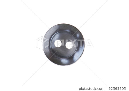 sewing button on white 62563505