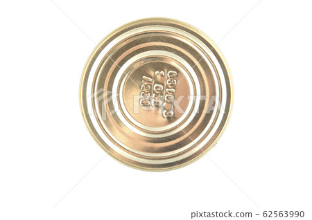 metal tin on white closeup 62563990