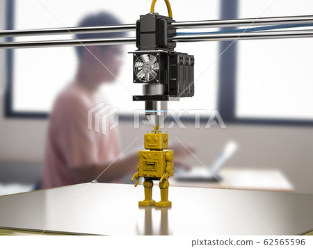 3d printer print robot model 62565596