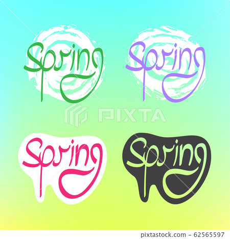 spring text color background - Stock Illustration [62565597] - PIXTA
