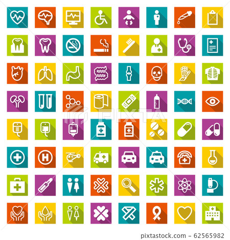 Icon medical flat design 62565982