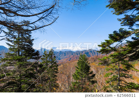 秋季Hiuchiyama登山（從山徑上北阿爾卑斯山眺望） 62566011