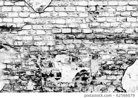 Texture of a brick wall with cracks and scratches Texture of a brick wall with cracks and scratches 62566079