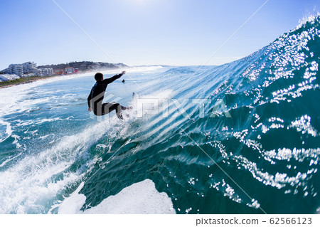 Surfing Surfer Behind Rear Water Photo 62566123