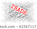 Concept in the form of a cloud of words associated with the Trade 62567117