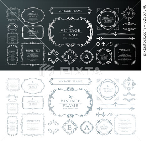 Wedding Frame Design Vintage Antique Retro Royal Premium Frame Set Wedding Frame Design Vintage Antique Retro Royal Premium Frame Set 62567346