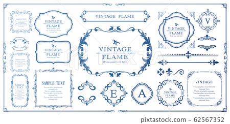 Wedding Frame Design Vintage Antique Retro Royal Premium Frame Set Wedding Frame Design Vintage Antique Retro Royal Premium Frame Set 62567352
